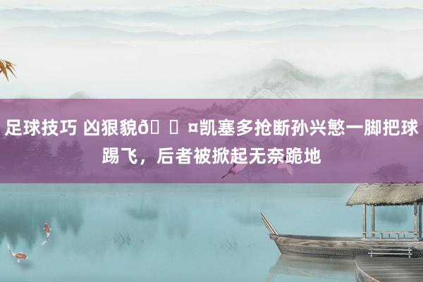 足球技巧 凶狠貌😤凯塞多抢断孙兴慜一脚把球踢飞，后者被掀起无奈跪地