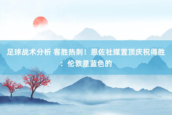 足球战术分析 客胜热刺！恩佐社媒置顶庆祝得胜：伦敦是蓝色的