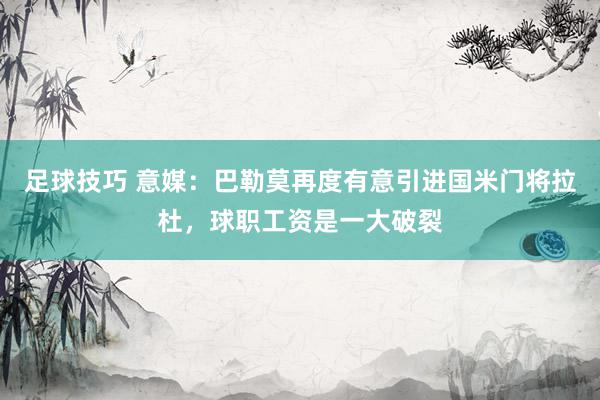 足球技巧 意媒：巴勒莫再度有意引进国米门将拉杜，球职工资是一大破裂